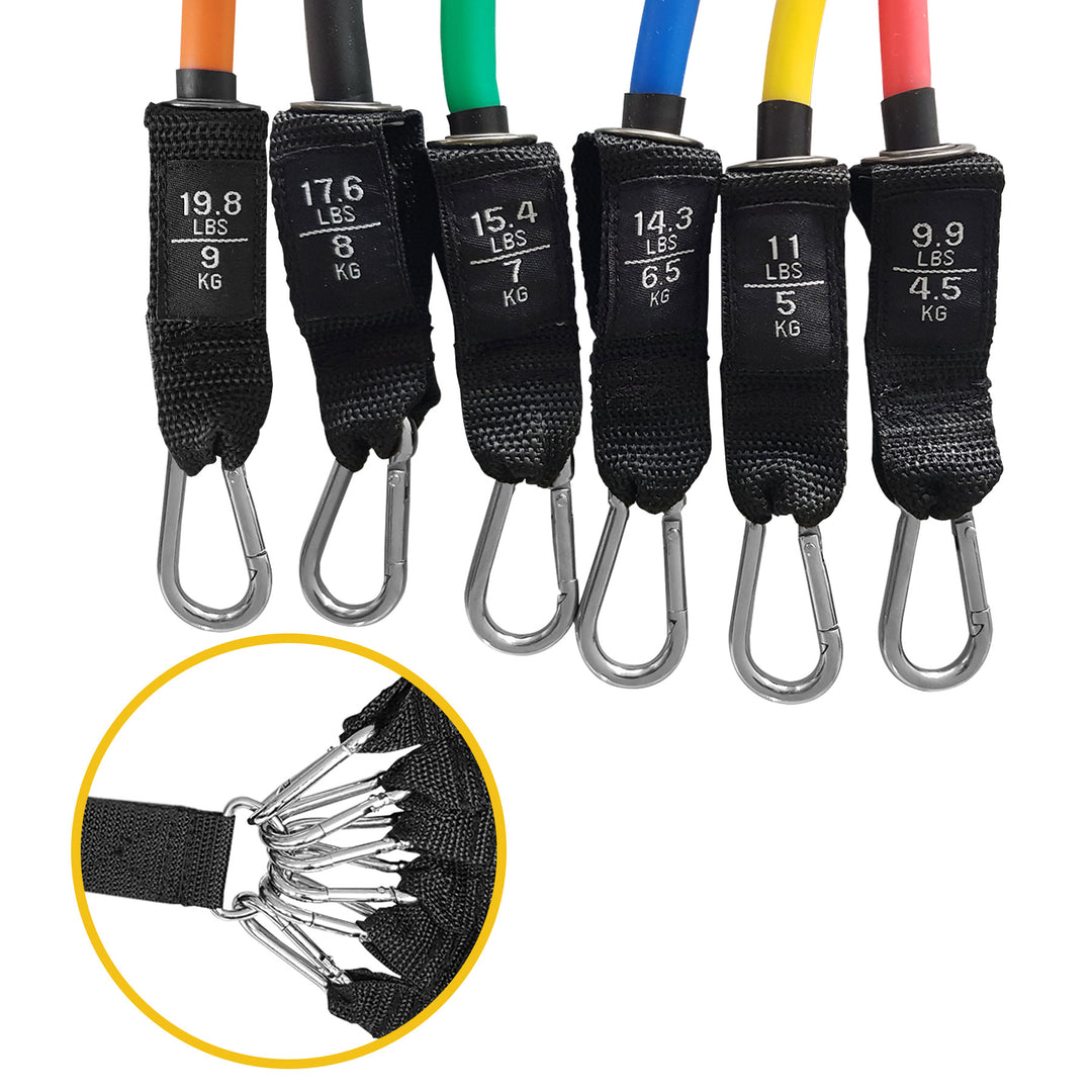 Set 6 piezas de ligas de resistencia con accesorios