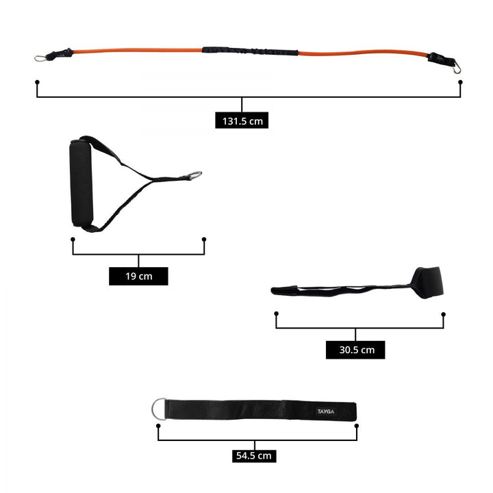 Set 6 piezas de ligas de resistencia con accesorios