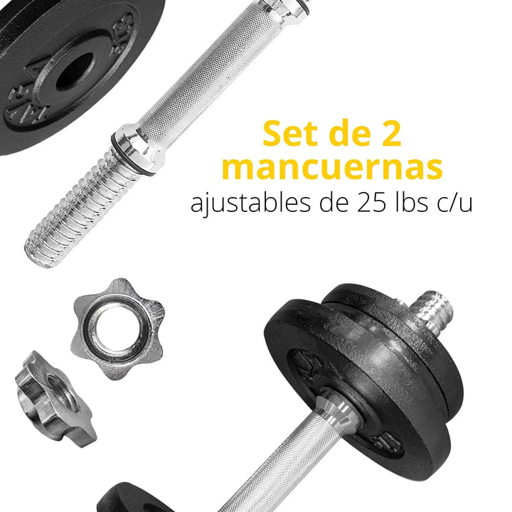 Set 2 Mancuernas 25 lb. - Tayga