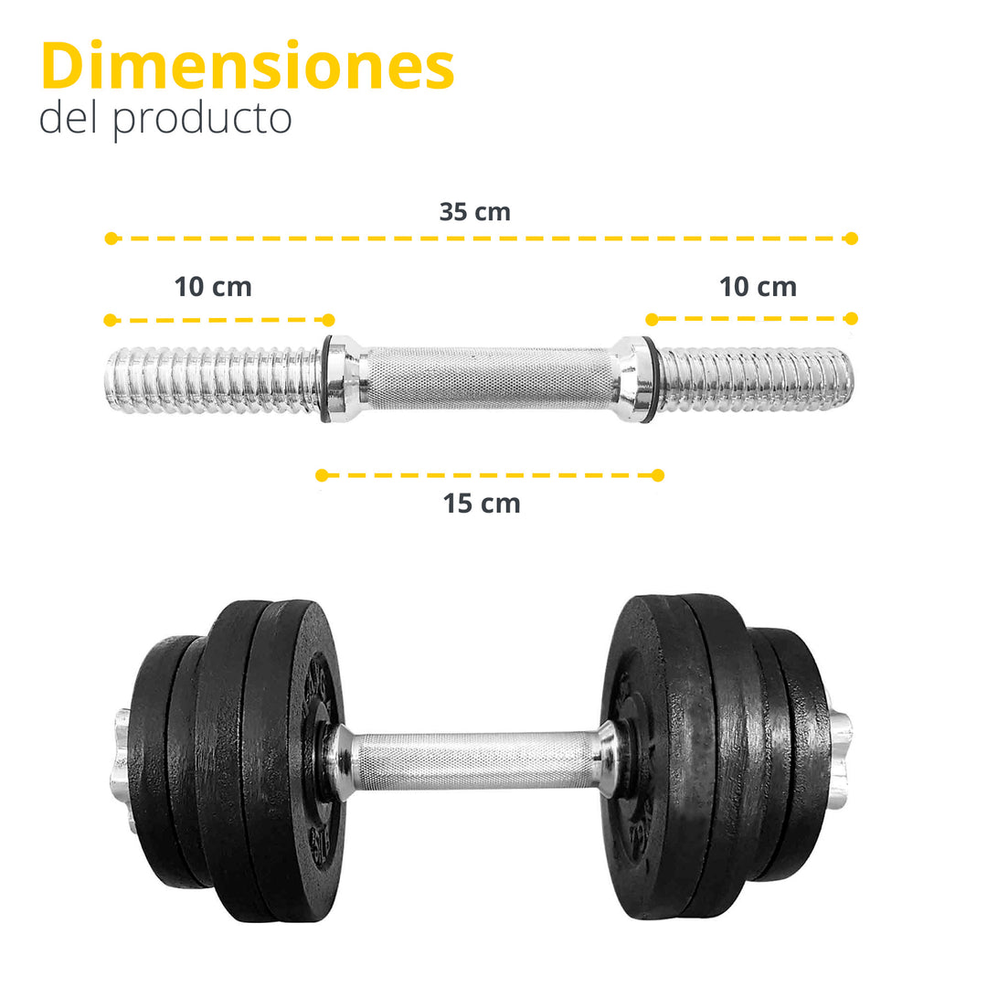 Set Mancuernas Ajustables 70lb