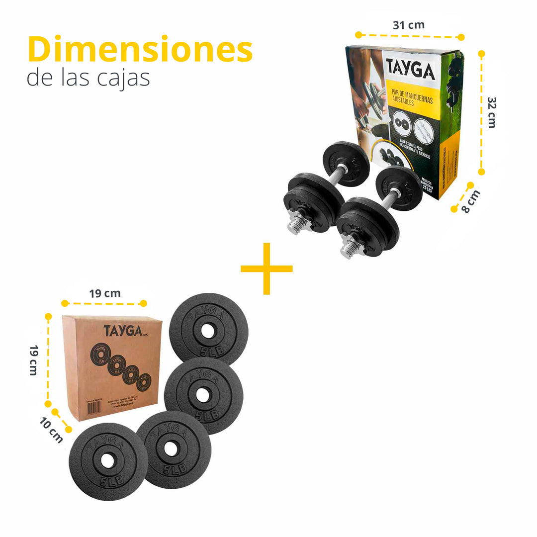 Set Mancuernas Ajustables 70lb