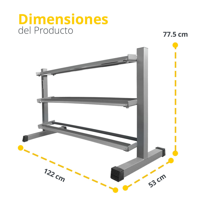 Rack con 10 pares de mancuernas hexagonales camuflaje - vista 4