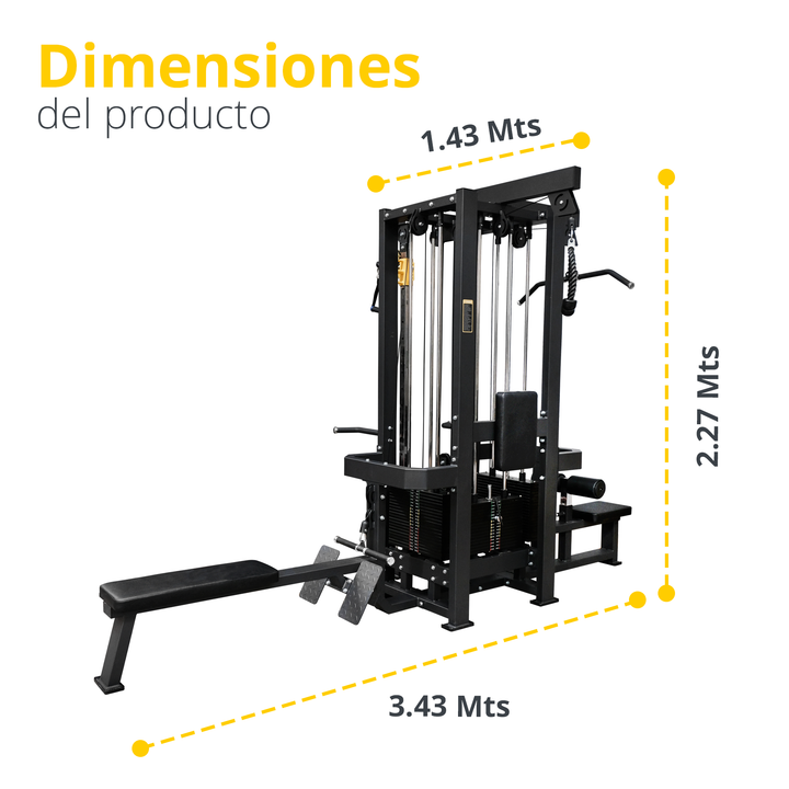 Maquina con peso integrado de 4 estacion